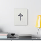 Nail Cross Canvas Art — Minimalist Religious Matte Stretched Wall Decor