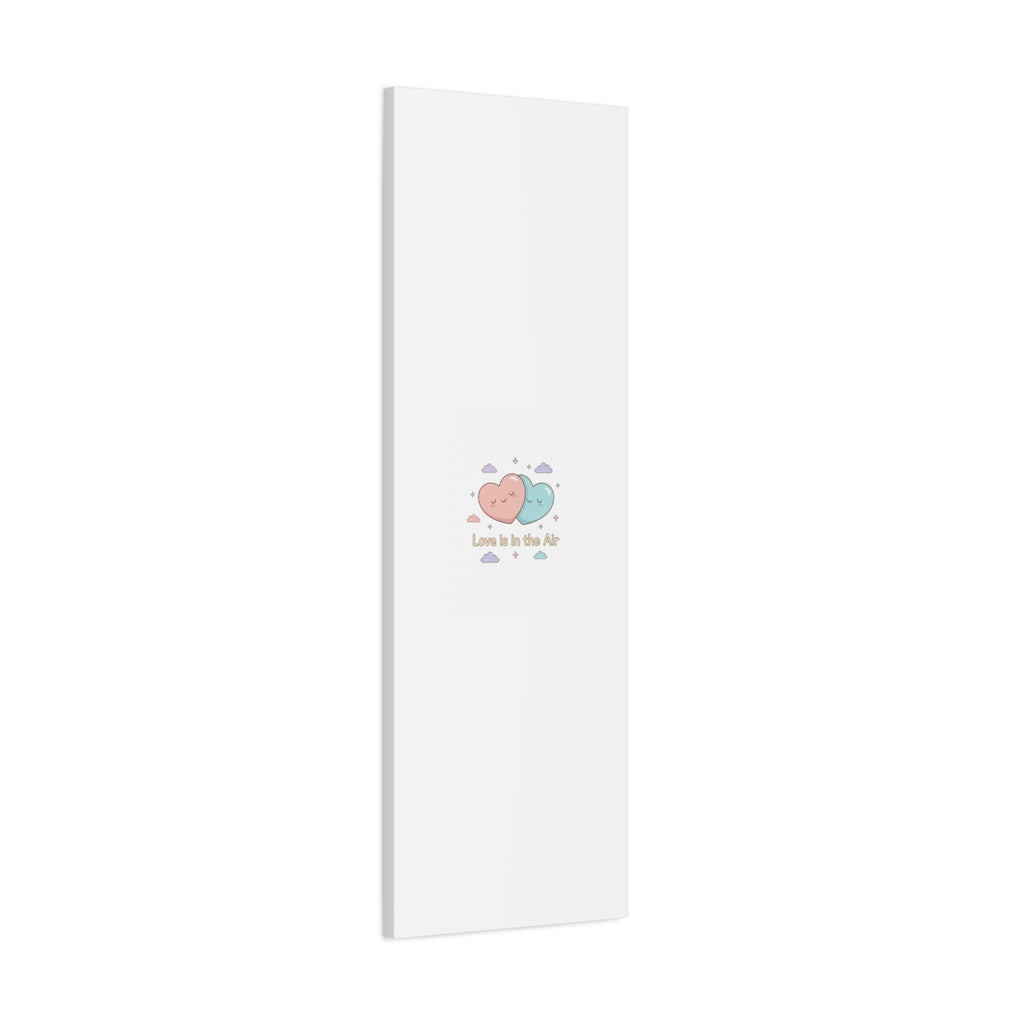 Love Is in the Air Heart Illustration Canvas | Micro‑Romance Galentine’s Pastel