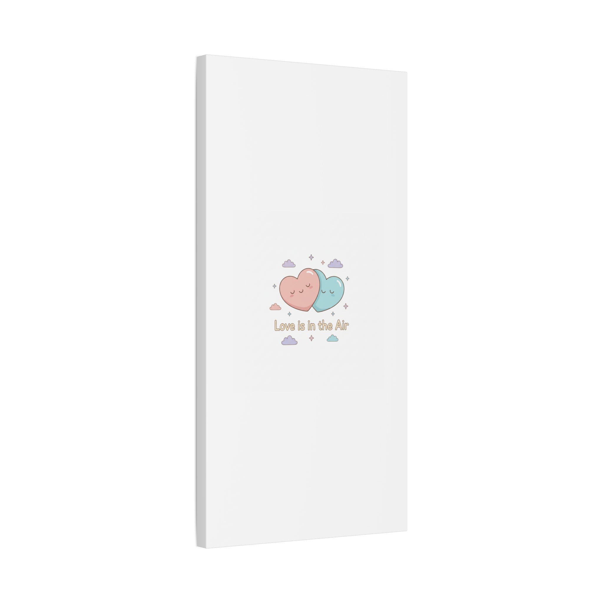 Love Is in the Air Heart Illustration Canvas | Micro‑Romance Galentine’s Pastel