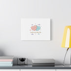 Love Is in the Air Heart Illustration Canvas | Micro‑Romance Galentine’s Pastel