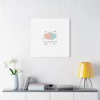 Love Is in the Air Heart Illustration Canvas | Micro‑Romance Galentine’s Pastel