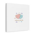 Love Is in the Air Heart Illustration Canvas | Micro‑Romance Galentine’s Pastel