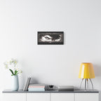 Matte Stretched Canvas - Intense Eye Portrait with Thorn Frame (Black)
