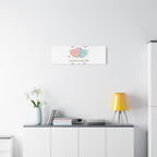 Love Is in the Air Heart Illustration Canvas | Micro‑Romance Galentine’s Pastel