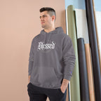 Blessed Hoodie – Vintage Script ‘Blessed’ Pullover for Faith & Gratitude