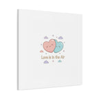 Love Is in the Air Heart Illustration Canvas | Micro‑Romance Galentine’s Pastel