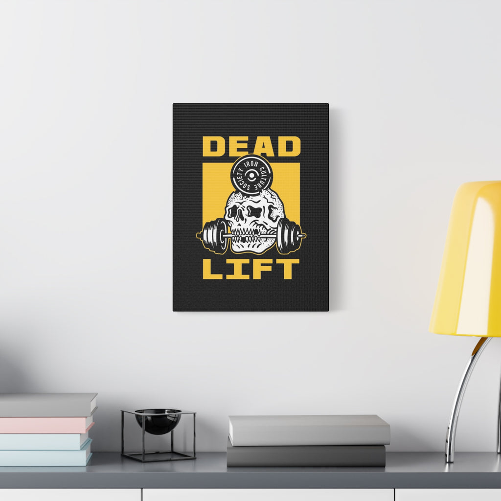 Deadlift Skull Gym Canvas Wall Art — 'Dead Lift' Weightlifting Decor