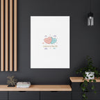Love Is in the Air Heart Illustration Canvas | Micro‑Romance Galentine’s Pastel