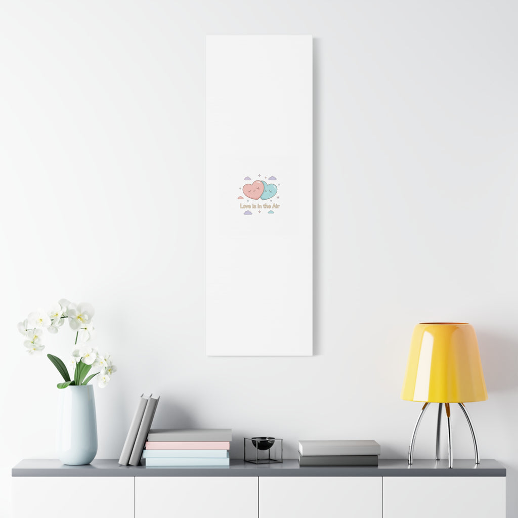 Love Is in the Air Heart Illustration Canvas | Micro‑Romance Galentine’s Pastel