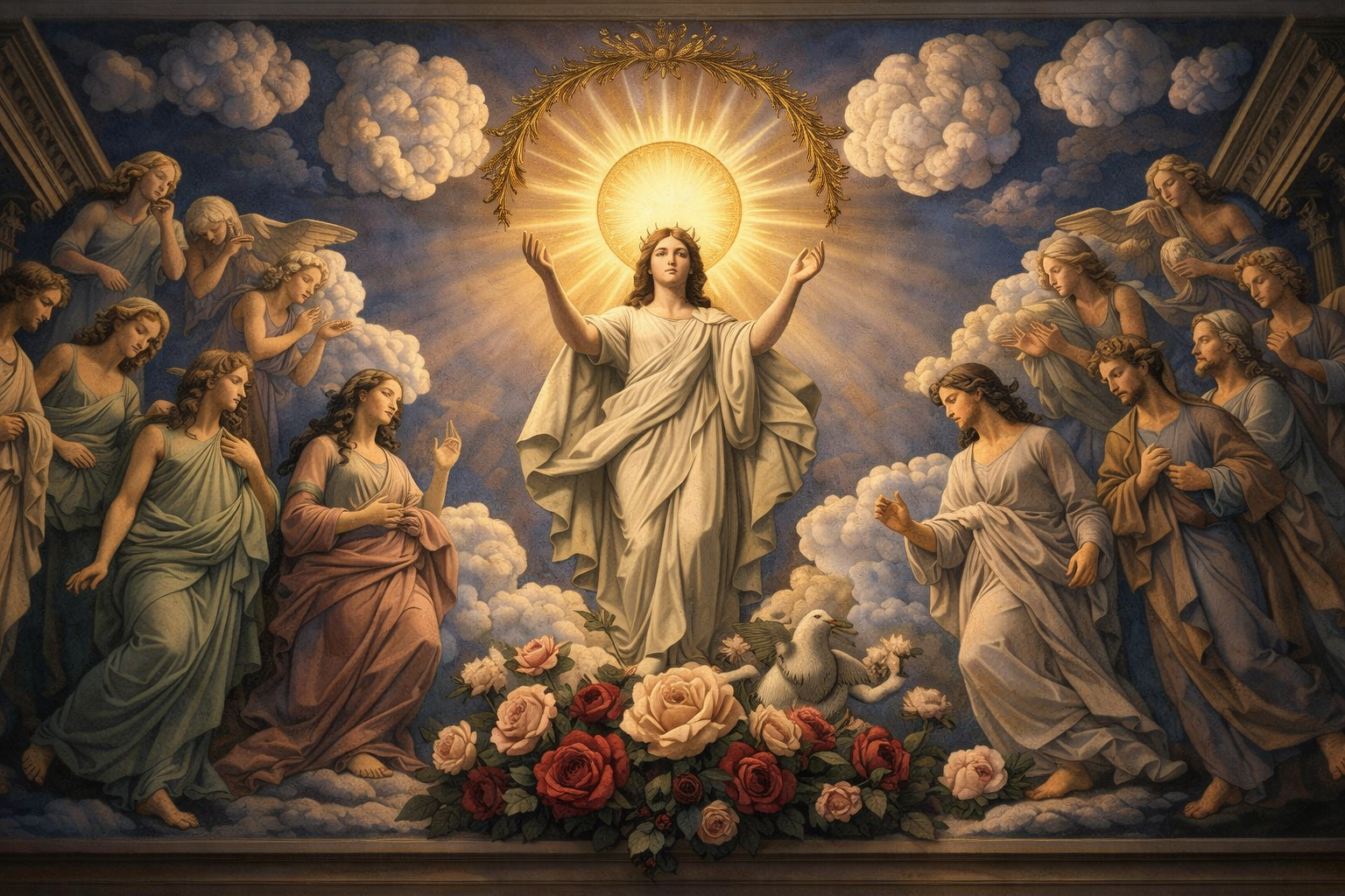 Resurrection in Quiet Gold —  Easter Religious Wall Art