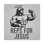 Reps for Jesus Canvas Wall Art — Inspirational Christian Gym Decor
