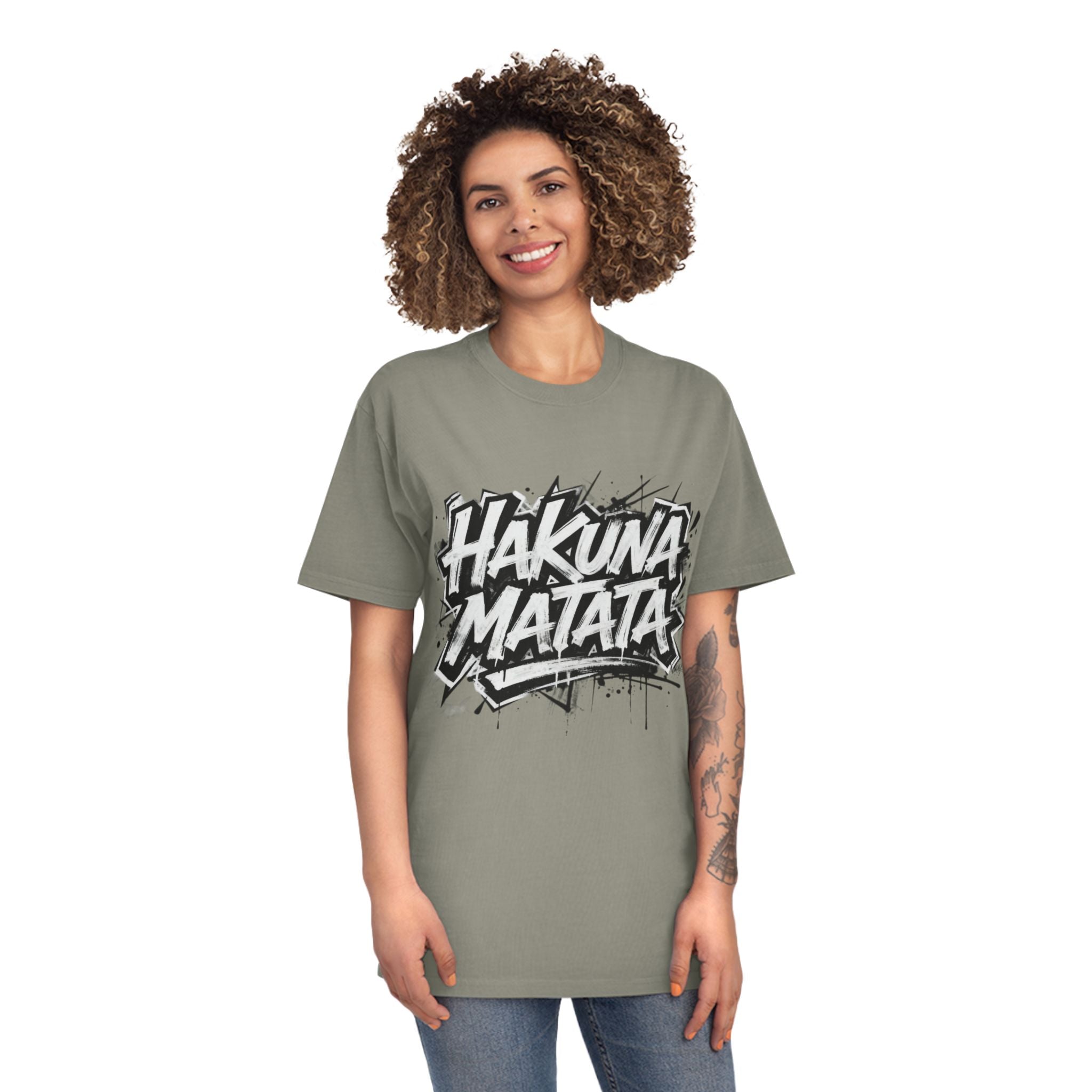 Hakuna Matata Graphic Tee — Retro Graffiti Relaxed T-Shirt