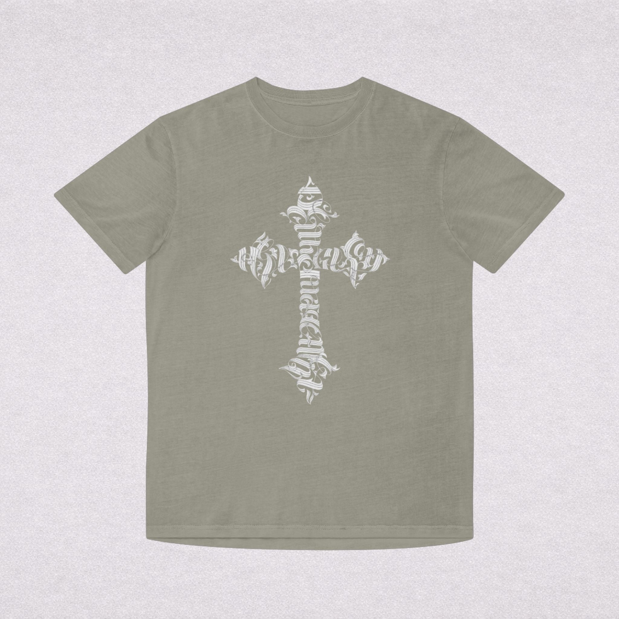 Faded Cross Graphic T-Shirt — Vintage Religious Tee