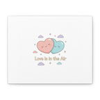 Love Is in the Air Heart Illustration Canvas | Micro‑Romance Galentine’s Pastel