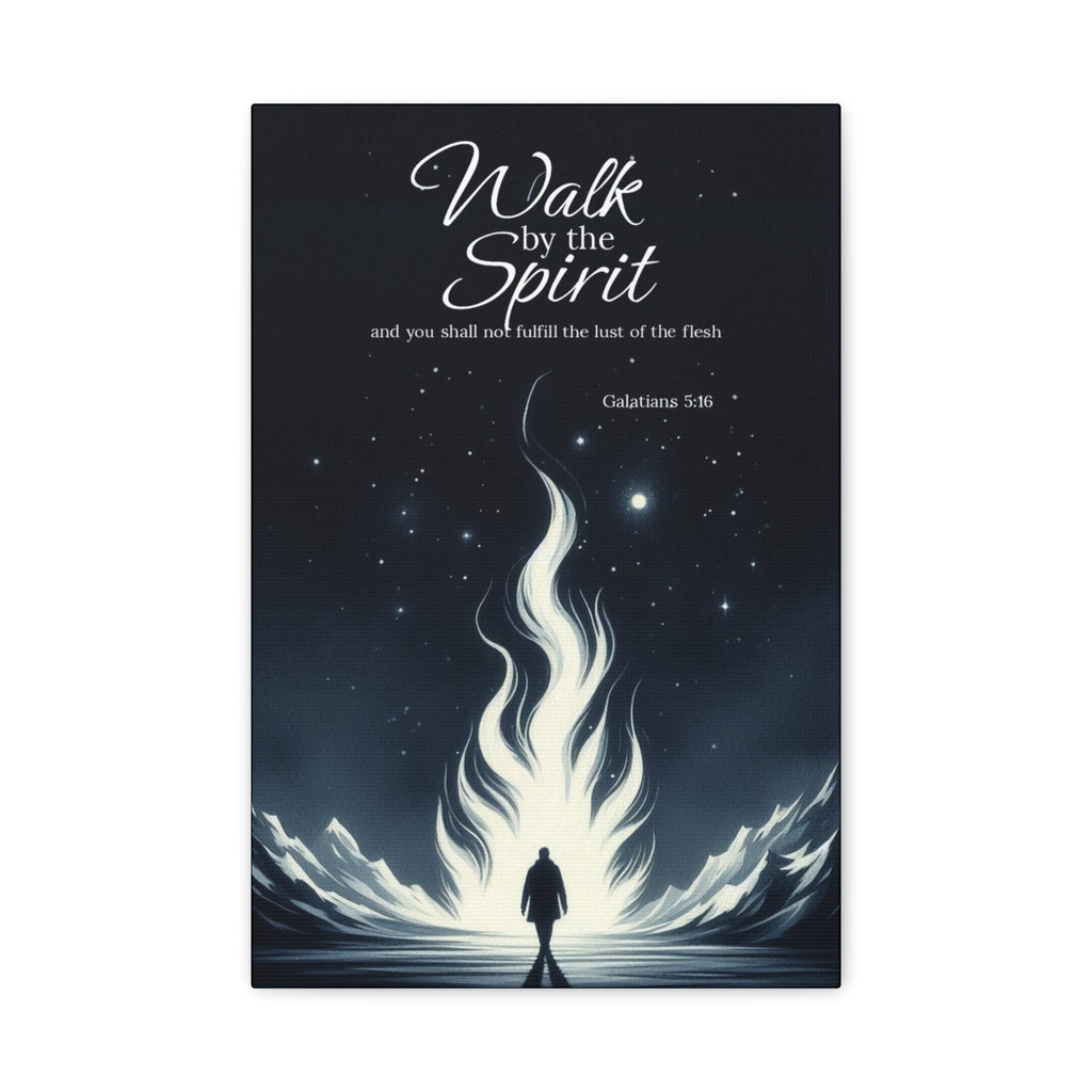 Walk by the Spirit Canvas Wall Art — Inspirational Christian Scripture Decor (Galatians 5:16)