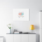 Love Is in the Air Heart Illustration Canvas | Micro‑Romance Galentine’s Pastel