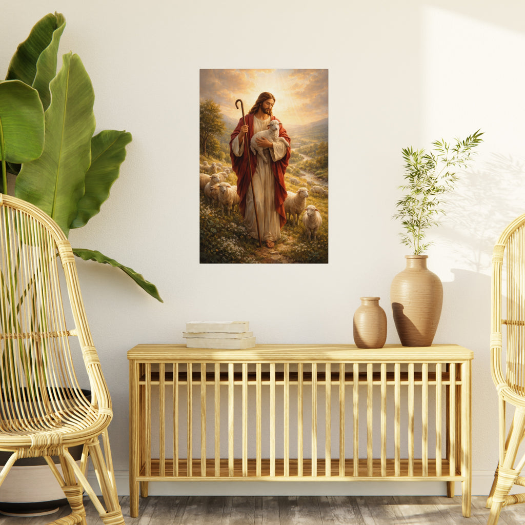 Jesus the Good Shepherd - Religious Christian Wall Art