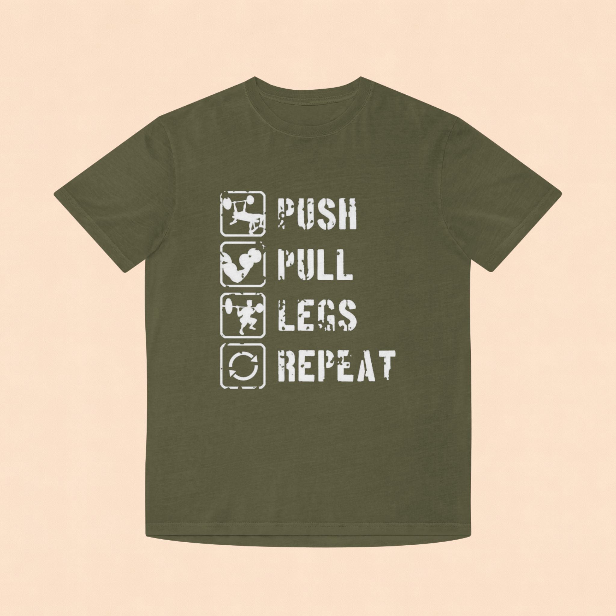 Push Pull Legs Repeat T-Shirt — Vintage Workout Gym Tee