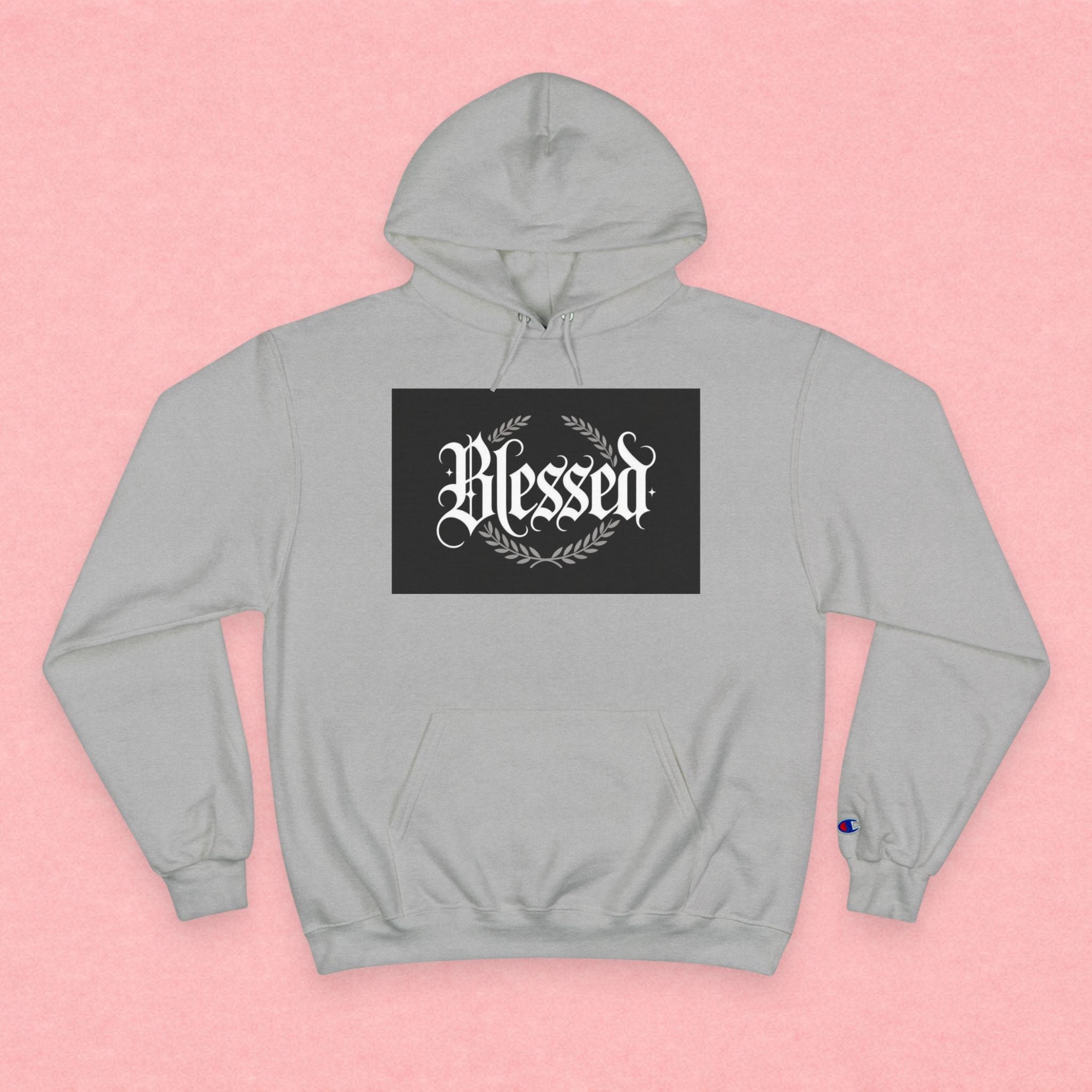 Blessed Hoodie – Vintage Script ‘Blessed’ Pullover for Faith & Gratitude