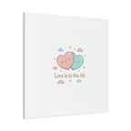 Love Is in the Air Heart Illustration Canvas | Micro‑Romance Galentine’s Pastel