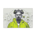 Breaking Bad Walter White Heisenberg Canvas Wall Art — Yellow Hazmat Portrait