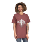 Rooted in Christ T-Shirt — Colossians 2:7 Christian Faith Tee