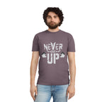 Never Give Up Fitness Tee — Motivational Weightlifting T‑Shirt