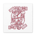 King of Strength Canvas Print — Fitness Dumbbell Playing Card Wall Art