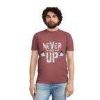 Never Give Up Fitness Tee — Motivational Weightlifting T‑Shirt