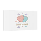 Love Is in the Air Heart Illustration Canvas | Micro‑Romance Galentine’s Pastel
