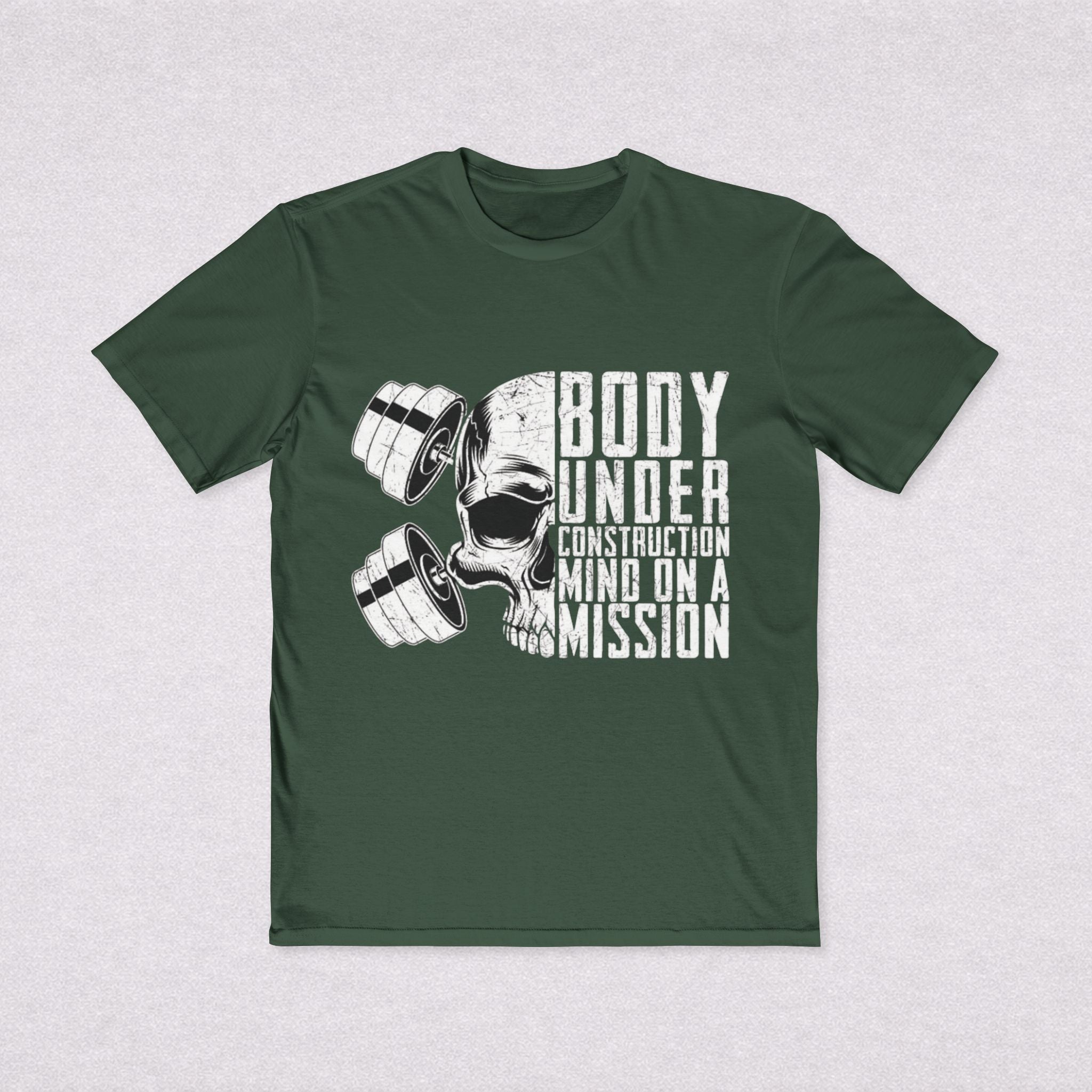 Men's 'Body Under Construction, Mind on a Mission' Gym T-Shirt