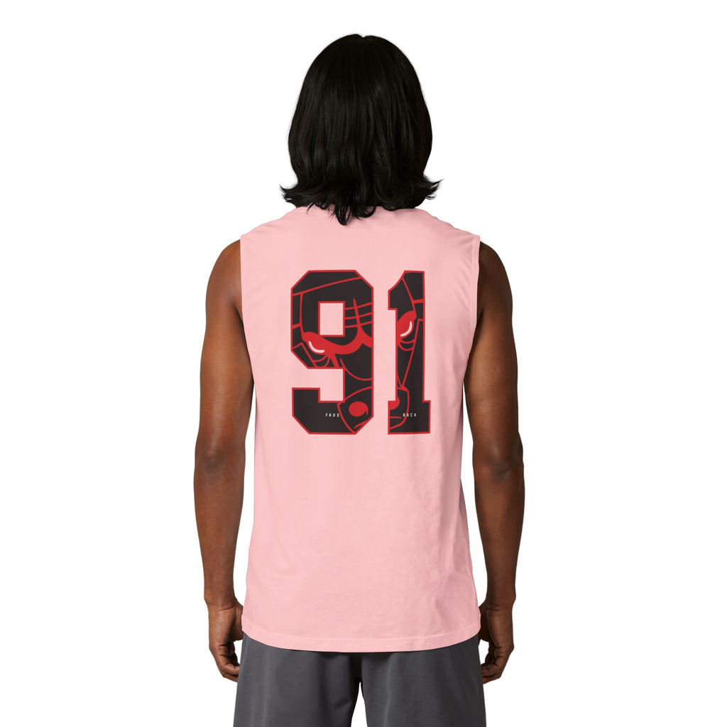 GOAT Muscle Tank Top — Number 91 Graphic Back, Athletic Streetwear