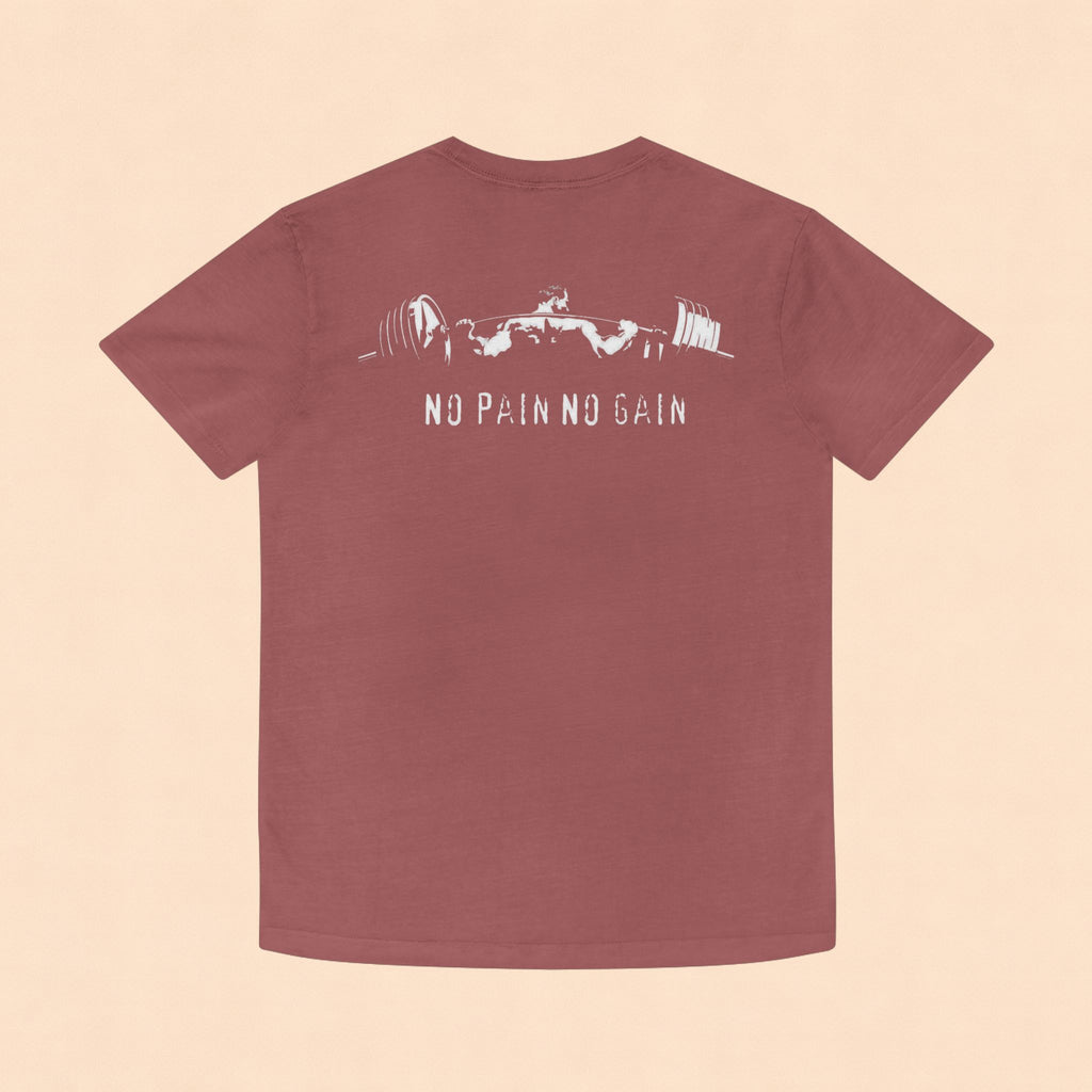 No Pain No Gain Faded Tee — Vintage Gym Workout Shirt