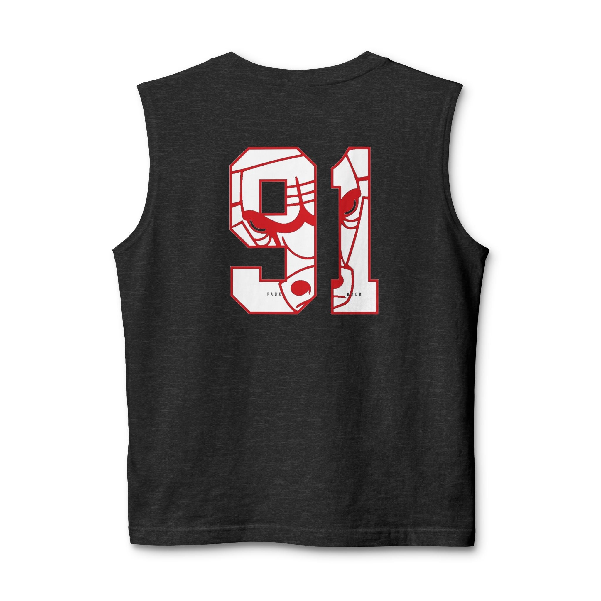 GOAT Muscle Tank Top — Number 91 Graphic Back, Athletic Streetwear