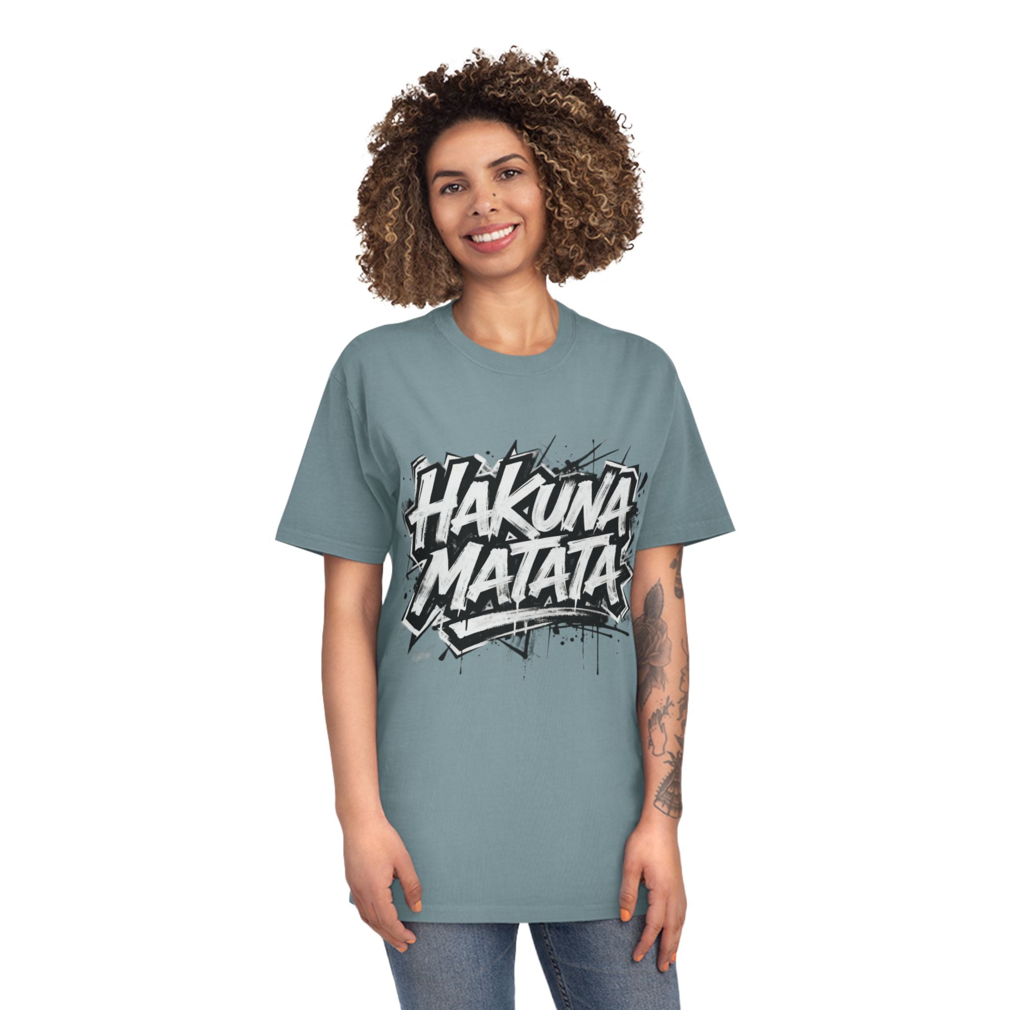 Hakuna Matata Graphic Tee — Retro Graffiti Relaxed T-Shirt
