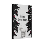 Faith Over Fear Matte Canvas Wall Art — Lamb & Wolves Spiritual Canvas
