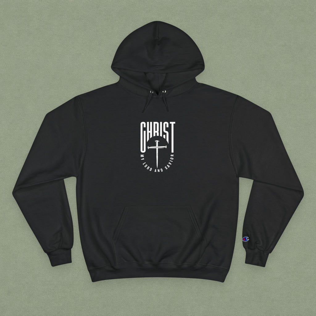 Christian Hoodie — "Christ" Cross Front & "God Is Light" Lantern Back Religious Pullover