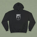 Christian Hoodie — "Christ" Cross Front & "God Is Light" Lantern Back Religious Pullover