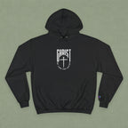 Christian Hoodie — "Christ" Cross Front & "God Is Light" Lantern Back Religious Pullover
