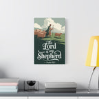 The Lord Is My Shepherd Canvas Wall Art — Psalm 23:1 Christian Home Decor