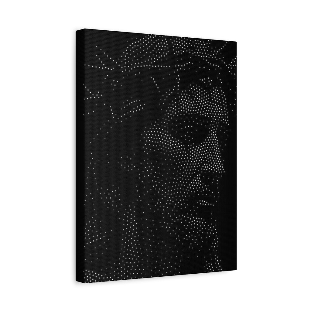 Dotwork Jesus Portrait Matte Canvas Wall Art – Stretched 1.25"