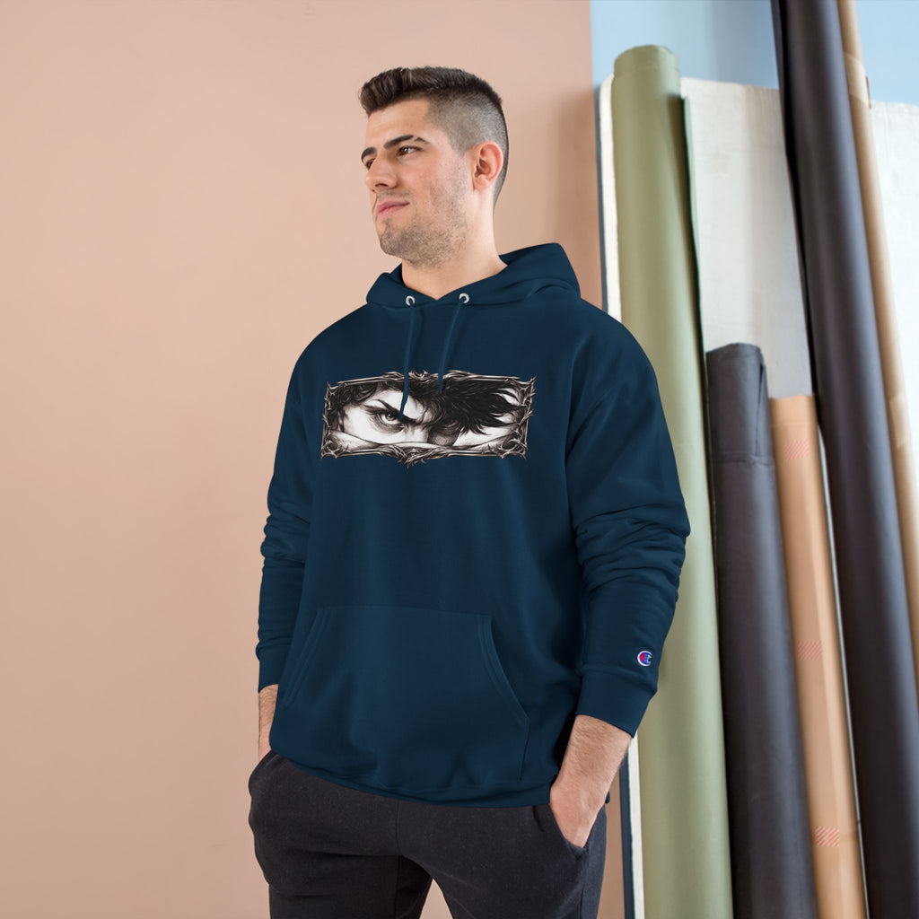 Eyes of the Champion Hoodie — Intense Gaze Graphic Pullover