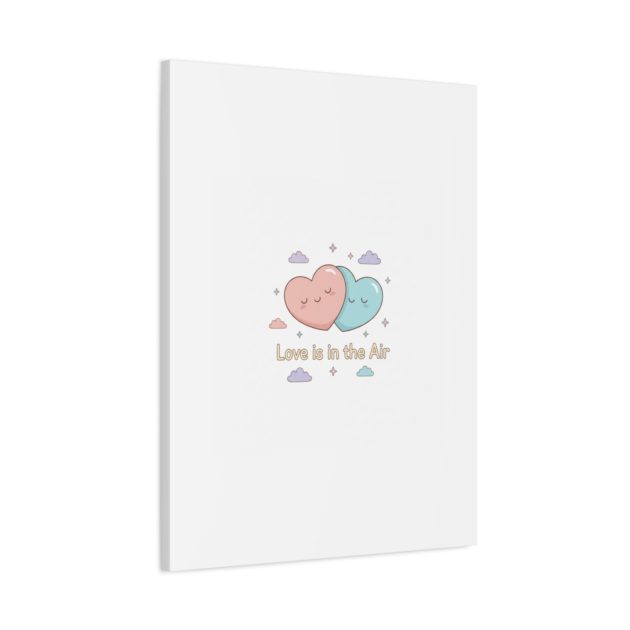 Love Is in the Air Heart Illustration Canvas | Micro‑Romance Galentine’s Pastel