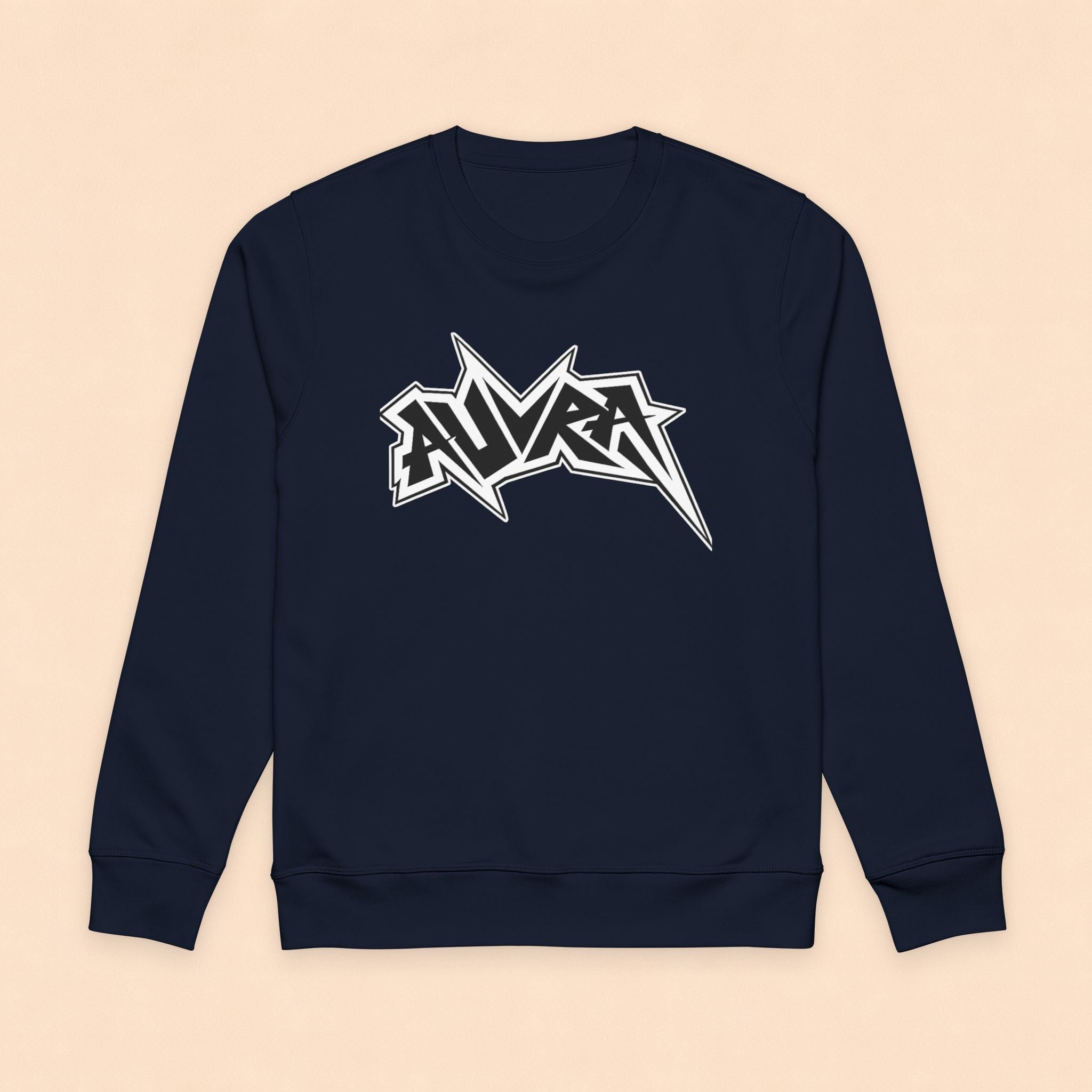 Sweatshirt — 'AURA' Rock Logo Organic Crewneck