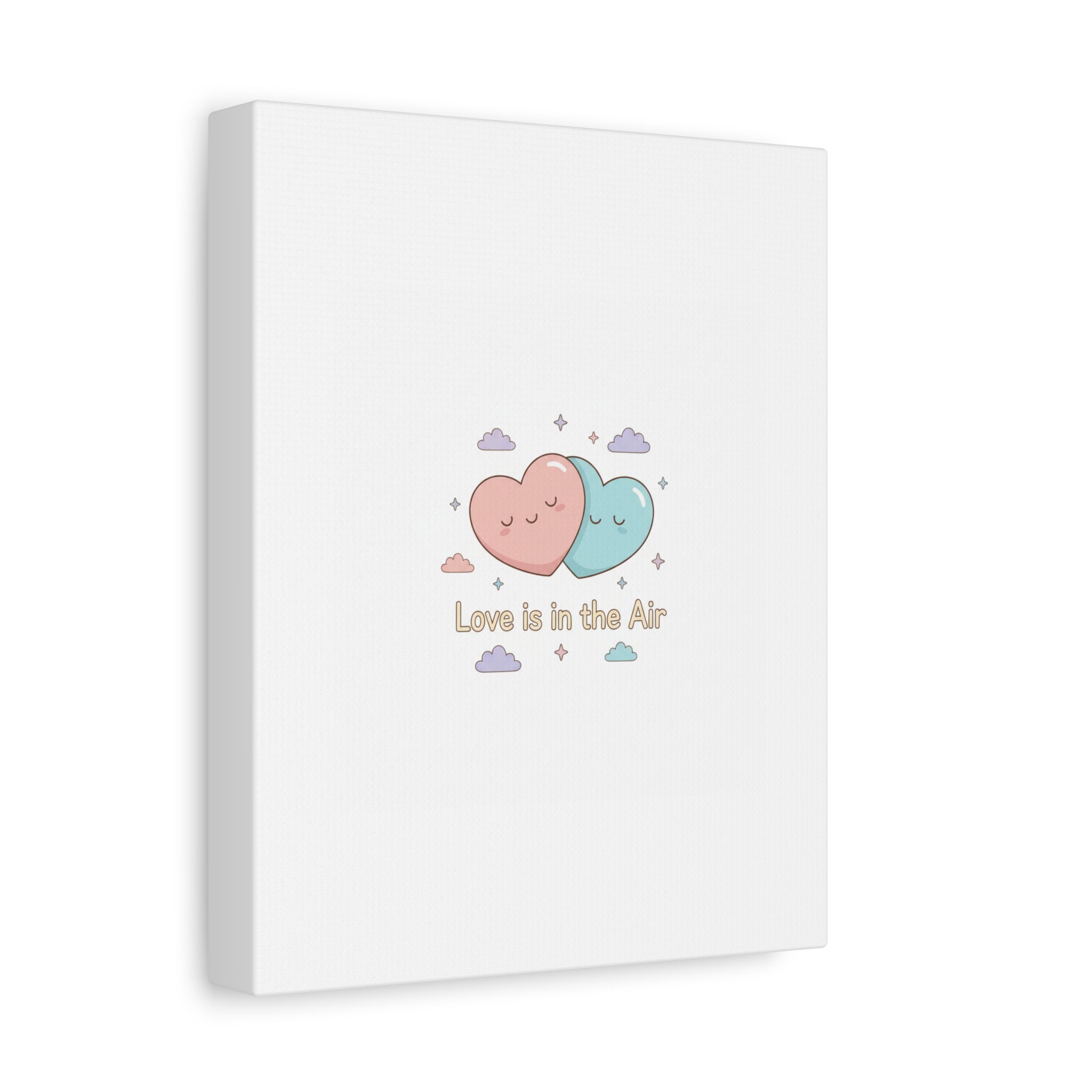 Love Is in the Air Heart Illustration Canvas | Micro‑Romance Galentine’s Pastel
