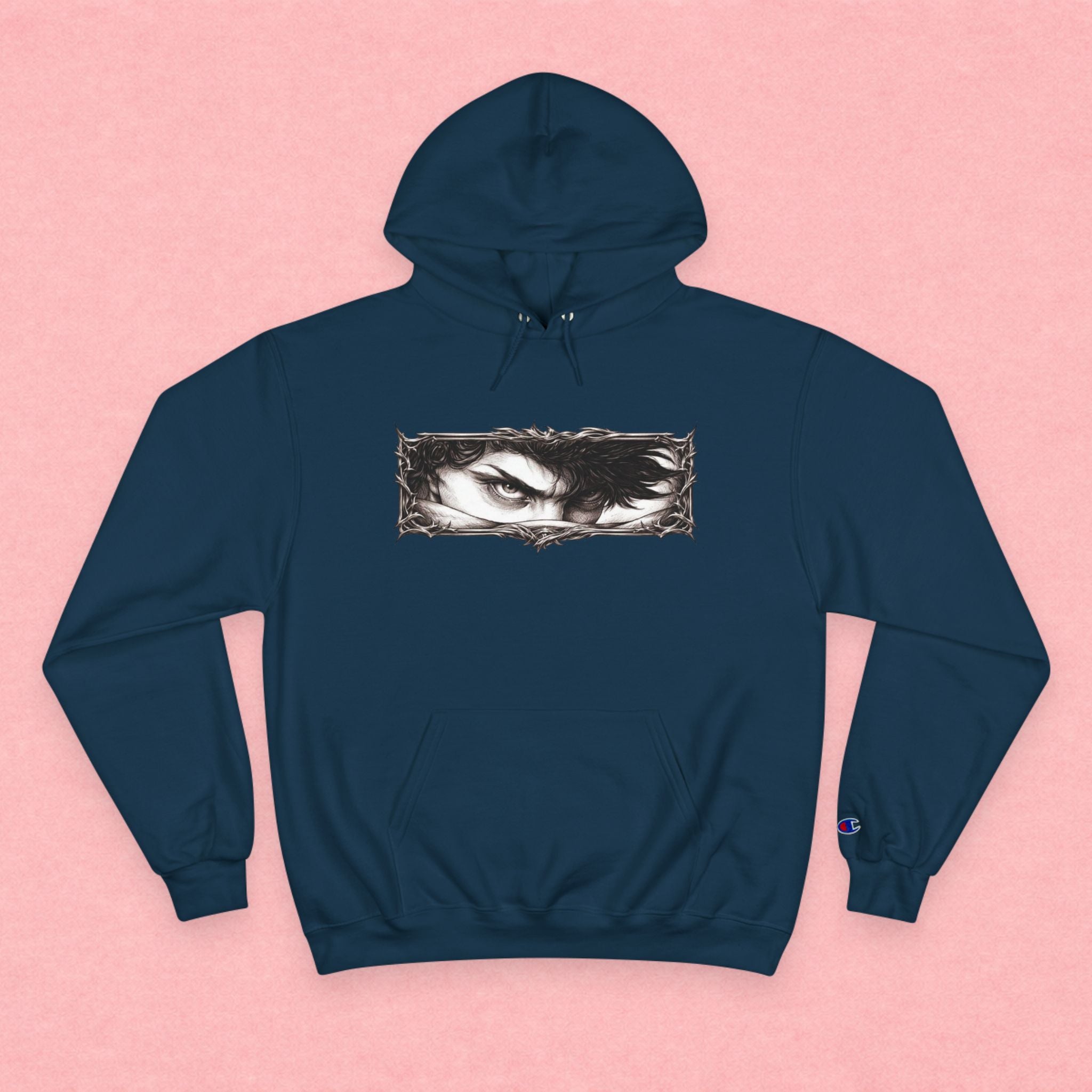 Eyes of the Champion Hoodie — Intense Gaze Graphic Pullover