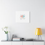 Love Is in the Air Heart Illustration Canvas | Micro‑Romance Galentine’s Pastel
