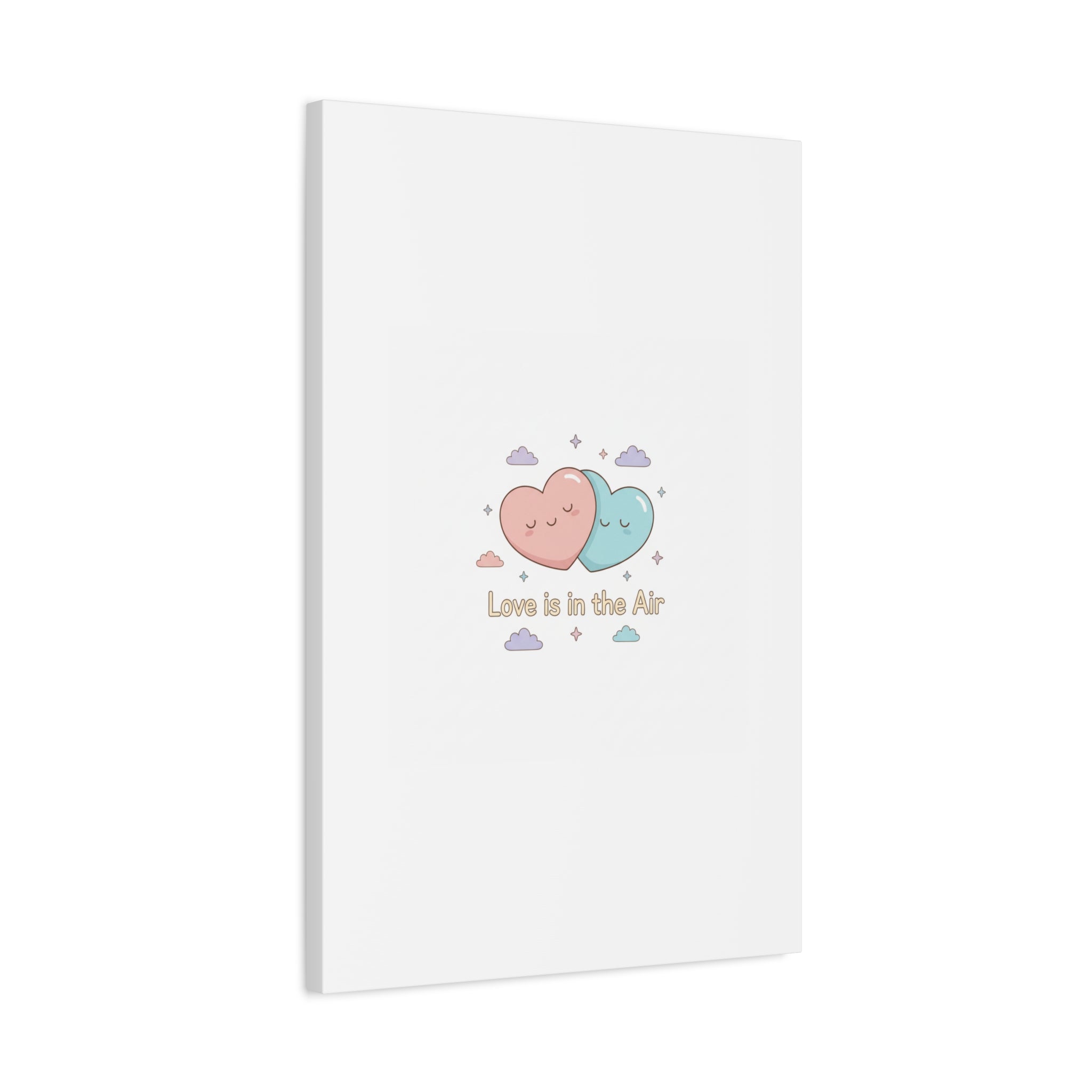 Love Is in the Air Heart Illustration Canvas | Micro‑Romance Galentine’s Pastel