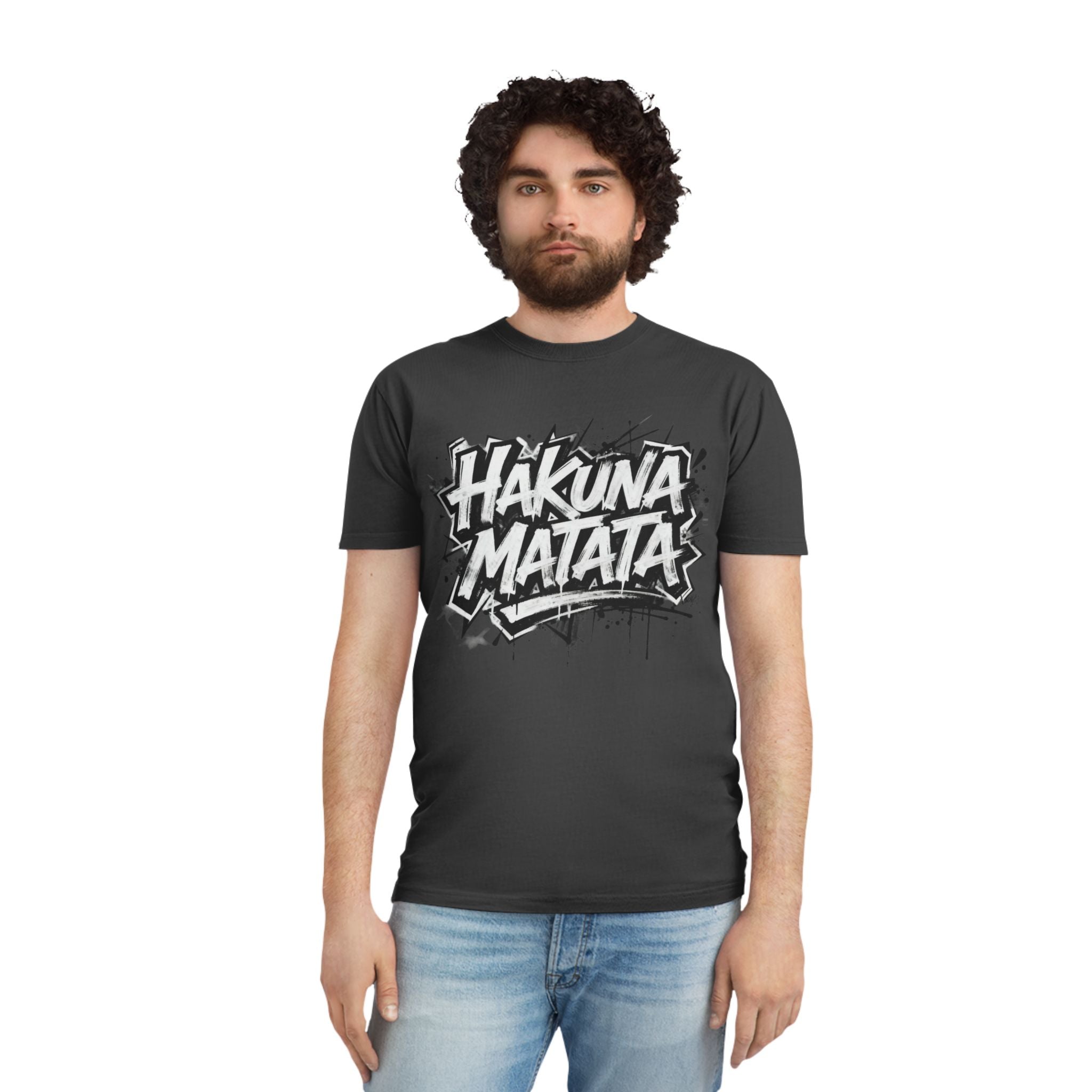 Hakuna Matata Graphic Tee — Retro Graffiti Relaxed T-Shirt