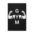 Gym Wall Art Canvas – Black 'GYM' Muscle Arms Fitness Print
